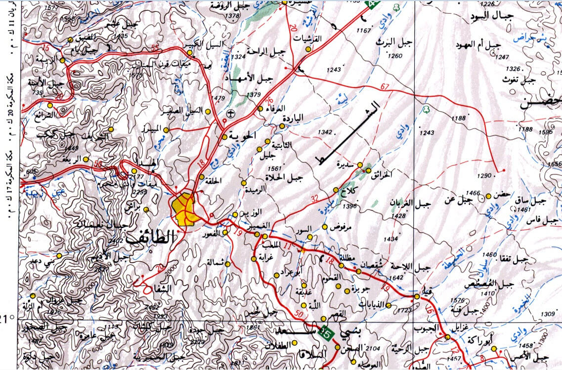 الرمز البريدي للطائف والمناطق التابعة لها